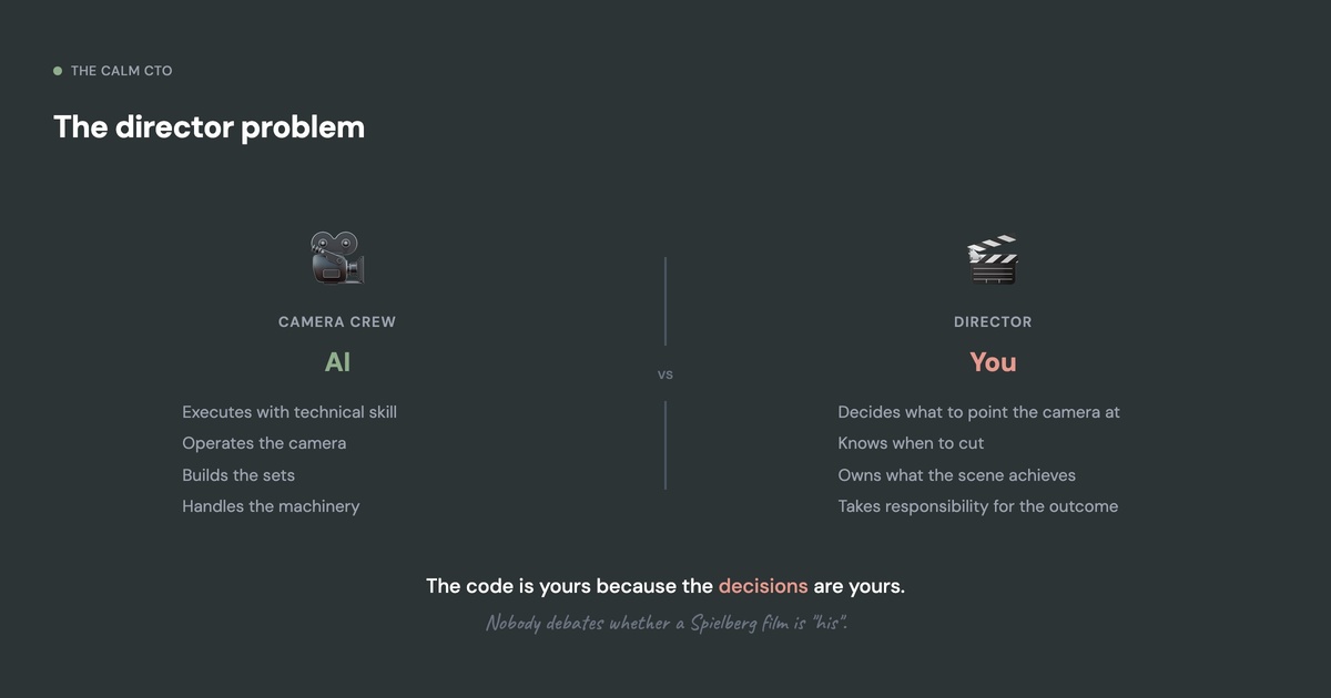 The director problem - AI is the camera crew, you're the director