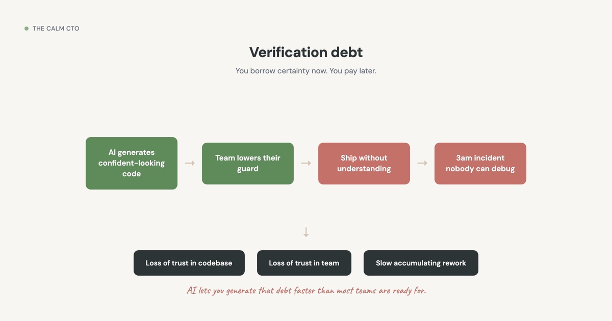 Verification debt flow